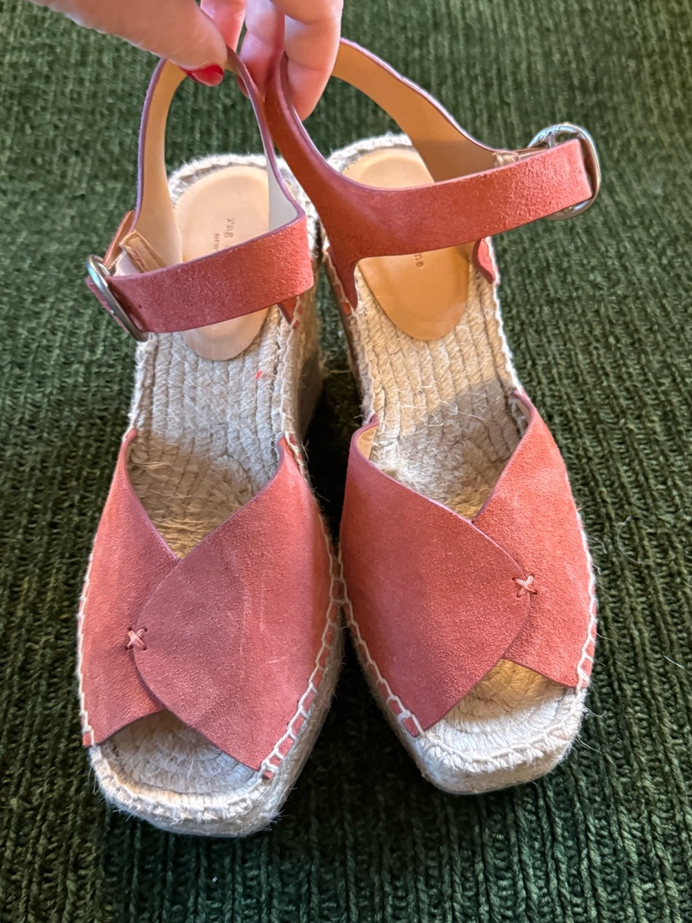 rag & bone Coral Suede Espadrille Wedge Sandals